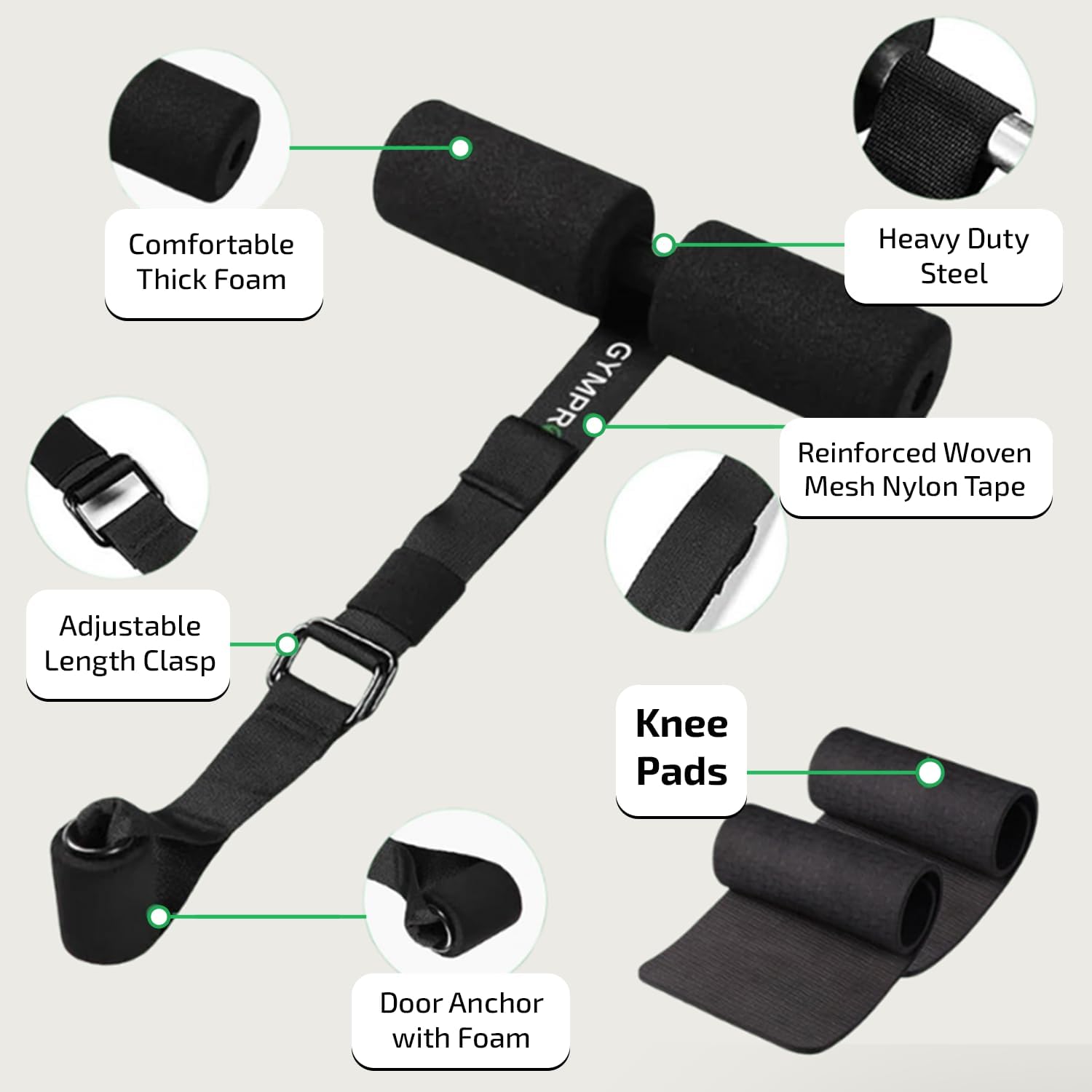 Gymproluxestore Adjustable Nordic Strap