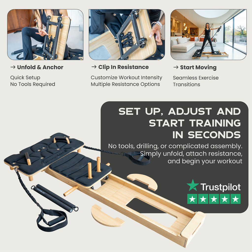 Gymproluxestore portable pilates refomer